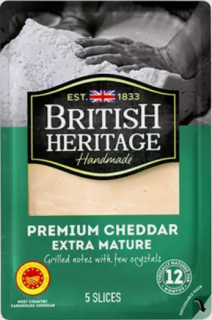 British Heritage Premium Cheddar Extra Mature ručně vyrobený 12 měsíců zrající 125g