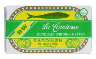 La Comtesse Sardinky bez kůže a bez kostí v olivovém oleji 125/88g