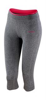 Dámské legíny fitness Capri Velikost: 2XL (18), Barva: Sport Grey Marl/Hot Coral