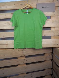 Dámské tričko B&C - hráškově zelené (XXL)