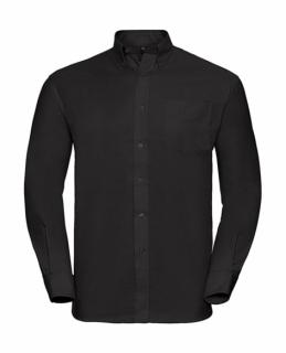 Pánská košile s dlouhým rukávem - černá XL (43/44)