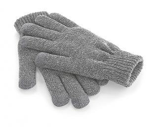 Zimní rukavice s dotykem na mobil - světle šedé Velikost: L/XL