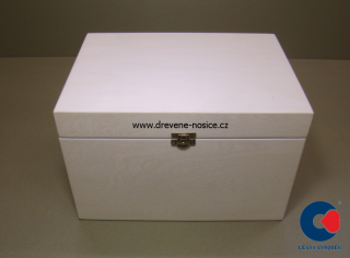 Dárková krabička, dřevěná, 31x22x20cm odstín: bílá