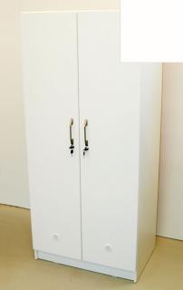 Šatní skříň, 2x dveře dekor: bílá hladká