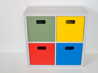veselé úložné boxy, 4ks, 4 barvy, pro KALLAX