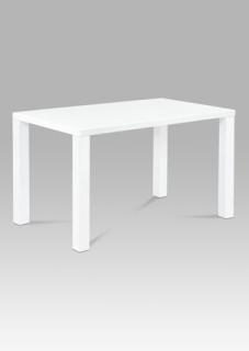 Autronic - Jídelní stůl 120x80x76 cm, vysoký lesk bílý - AT-3006 WT