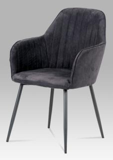 Autronic - Jídelní židle, šedá látka, kov šedá mat - DCH-222 GREY3