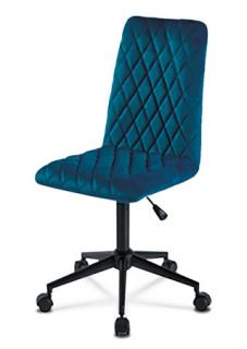 Autronic - Kancelářská židle dětská, potah modrá sametová látka, výškově nastavitelná - KA-T901 BLUE4