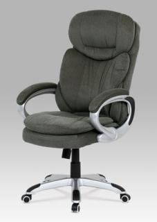 Autronic - Kancelářská židle, houpací mech., šedá látka, plast. kříž - KA-G198 GREY2