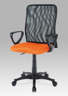 Autronic - Kancelářská židle, látka MESH oranžová / černá, plyn.píst - KA-B047 ORA