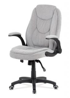 Autronic - Kancelářská židle, šedá látka, kříž plast černý, synchronní mechanismus - KA-G303 SIL2