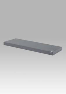 Autronic - Polička nástěnná 60 cm, MDF, barva šedý vysoký lesk, baleno v ochranné fólii - P-001 GREY