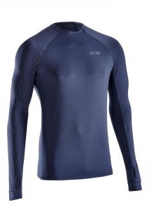 CEP tričko COLD WEATHER s dlouhým rukávem - pánské - tmavě modrá Velikost: L