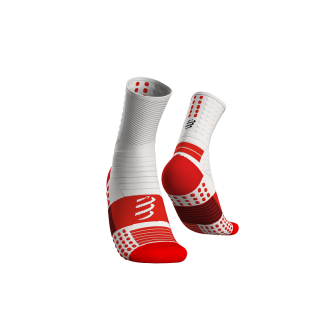 Compressport ponožky Pro Marathon - bíločervená Velikost: L