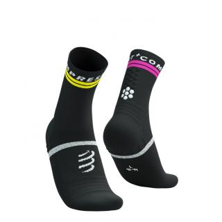 Compressport ponožky Pro Marathon - černá, neon Velikost: L