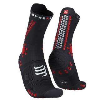 Compressport ponožky Pro Racing Trail - černá/červená Velikost: XL