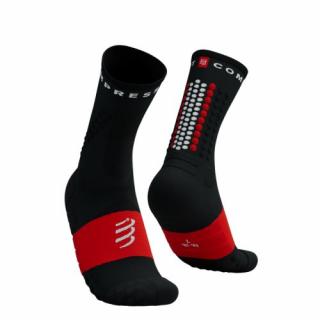 Compressport ponožky Ultra Trail - černočervená Velikost: L