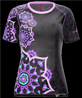 Crazy běžecké tričko - dámské - černá/fialová Velikost: S