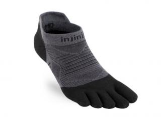 Injinji ponožky RUN no show - černé Velikost: M