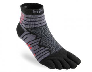Injinji ponožky ULTRA RUN mini - černá/šedá Velikost: M