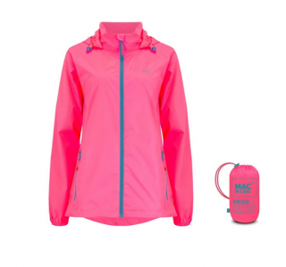 Mac In A Sac Origin Packable Waterproof Jacket, Neon Pink Velikost: XXS