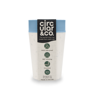 Kelímek Circular Cup/rCup 227 ml krémový/modrý