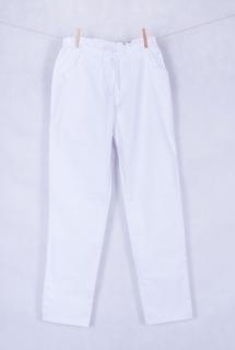 Pánské zdravotnické kalhoty bílé s elastanem Velikost: 36