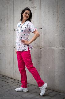 Zdravotnické kalhoty růžové Velikost: 36