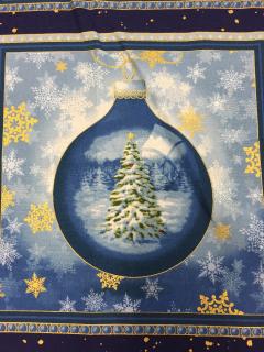 vánoční panel modrý