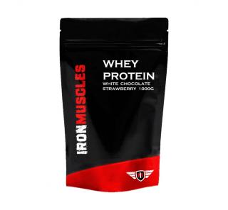 100% Whey protein 1 kg bílá čokoláda a jahoda
