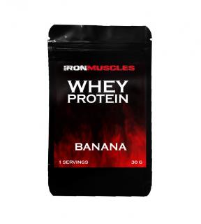 Iron Muscles Vzorek 100% Whey protein 30 g Příchuť: Banán