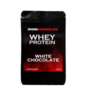 Iron Muscles Vzorek 100% Whey protein 30 g Příchuť: Bílá čokoláda