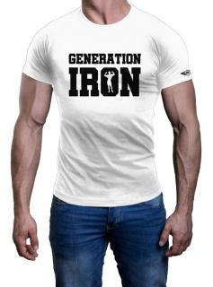 Tričko GENERATION IRON Barva: Bílá, Velikost: L