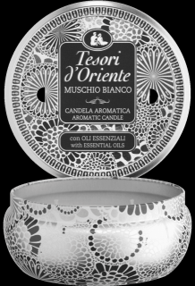 Tesori d´Oriente aromatická svíčka Muschio Bianco 200g