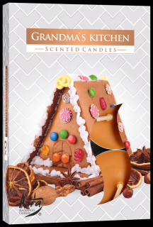 Vonné svíčky v barevné krabičce - Grandma's Kitchen 6 ks