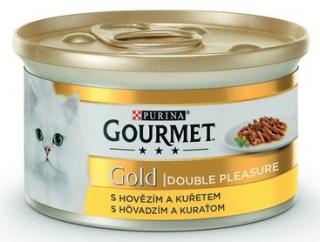 GOURMET Gold Double Pleasure hovězí a kuře 85 g