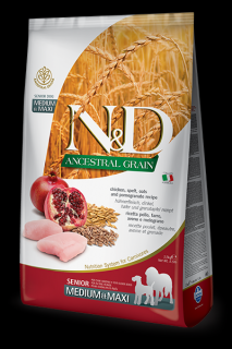 N&D LG DOG Senior Medium&Maxi Chicken&Pomegranate 12 kg