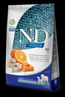 N&D OCEAN DOG Adult Medium&Maxi Codfish&Pumpkin&Orange 12 kg