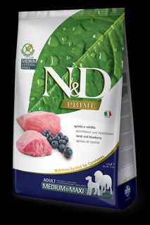 N&D PRIME DOG Adult Medium & Maxi Lamb & Blueberry 12 kg