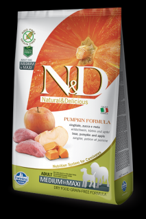 N&D Pumpkin DOG Adult Medium & Maxi Boar & Apple 2,5 kg