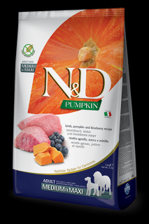 N&D Pumpkin DOG Adult Medium & Maxi Lamb & Blueberry 12 kg