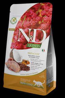 N&D Quinoa CAT Skin & Coat Quail & Coconut 300 g