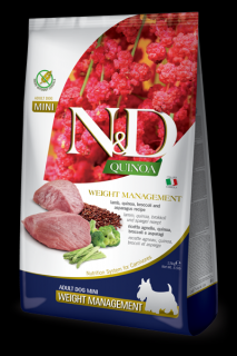 N&D Quinoa DOG Weight Mnmgnt Lamb &Broccoli Mini 2,5 kg