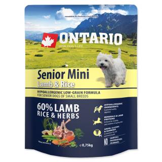 Ontario Senior Mini Lamb & Rice 0,75 kg