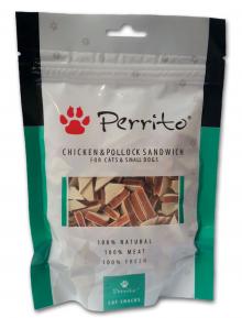 Perrito Chicken & Pollock Sandwich Triangle 100g