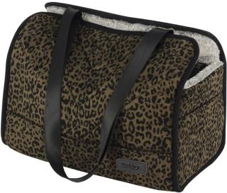 Přepravní taška LEO leopardí hnědá