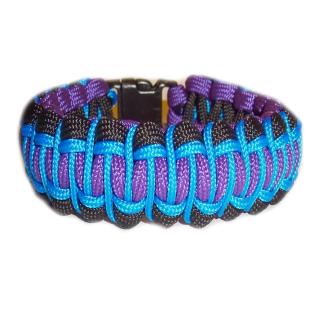 PARACORD NÁRAMEK - KOBRA SPECIAL fialový L   -  19 - 20cm   ( běžná velikost pro muže )