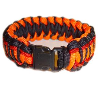 PARACORD NÁRAMEK - KOBRA SPECIAL oranžový L   -  19 - 20cm   ( běžná velikost pro muže )