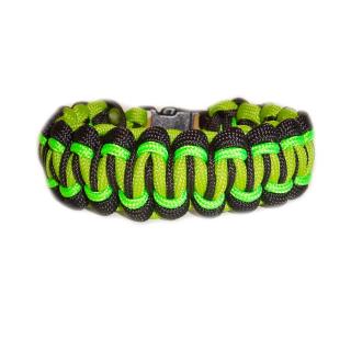 PARACORD NÁRAMEK - KOBRA SPECIAL zelený L   -  19 - 20cm   ( běžná velikost pro muže )