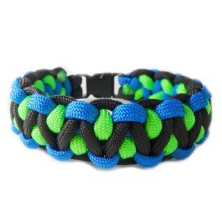 Paracord náramek SOLOMON Hnědá, M  -  18 - 19cm